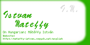 istvan mateffy business card
