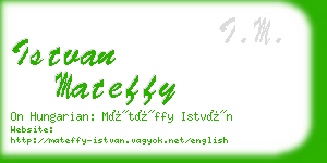 istvan mateffy business card